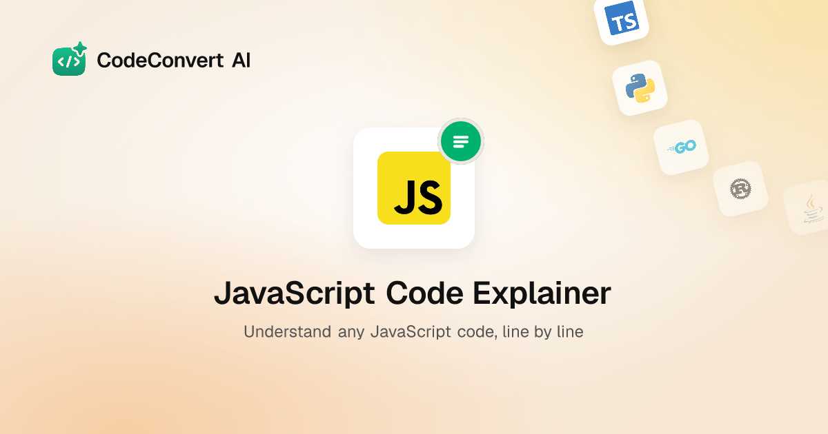 Free JavaScript Code Explainer - AI-Powered | CodeConvert AI