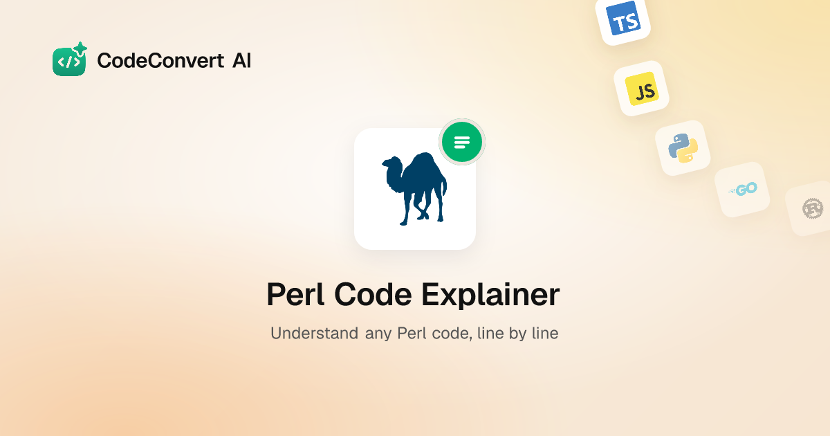 Free Perl Code Explainer - AI-Powered | CodeConvert AI