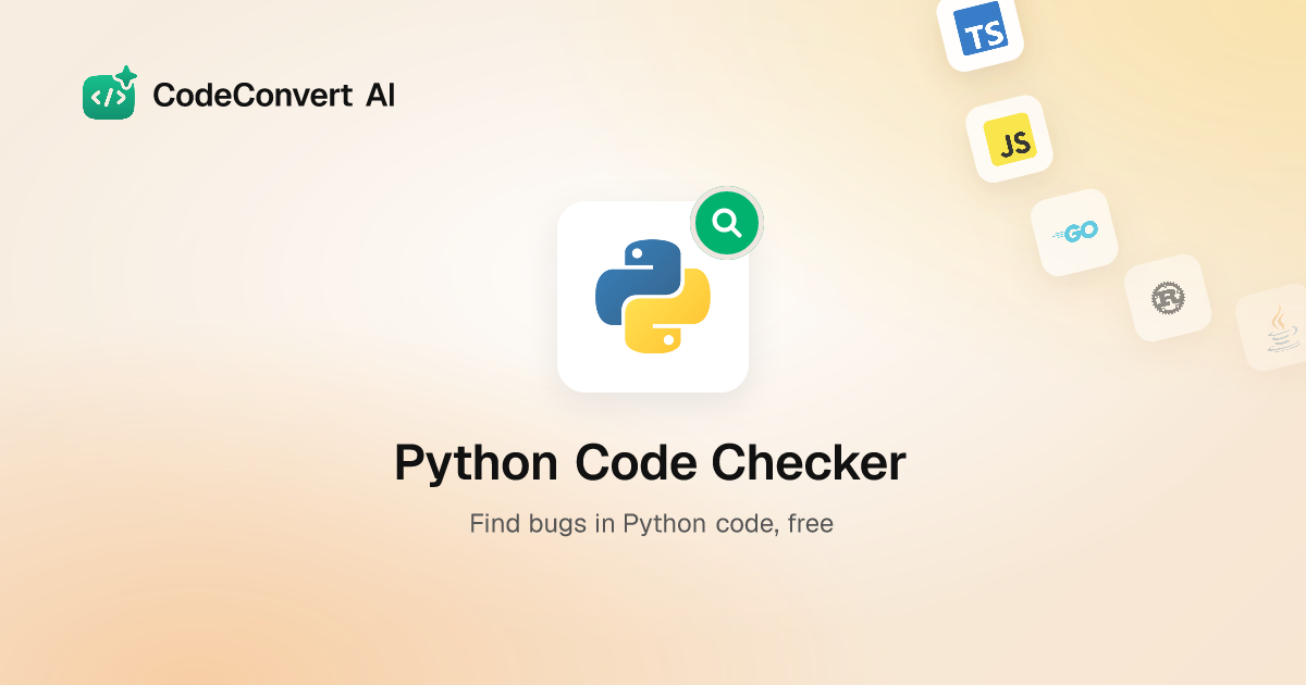 Free Python Code Checker - AI Bug Finder | CodeConvert AI
