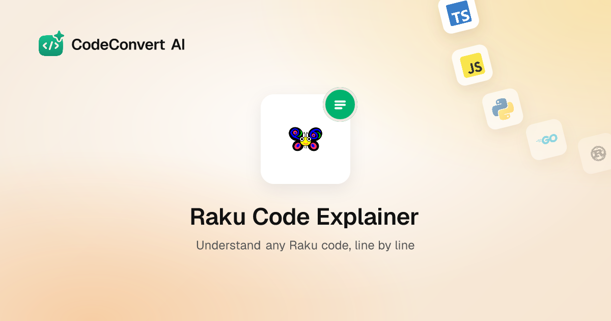 Free Raku Code Explainer - AI-Powered | CodeConvert AI